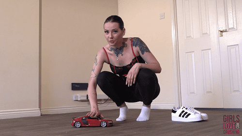 Tiana 9 - I crush and spit on your favourite Toy Car (Close-up)